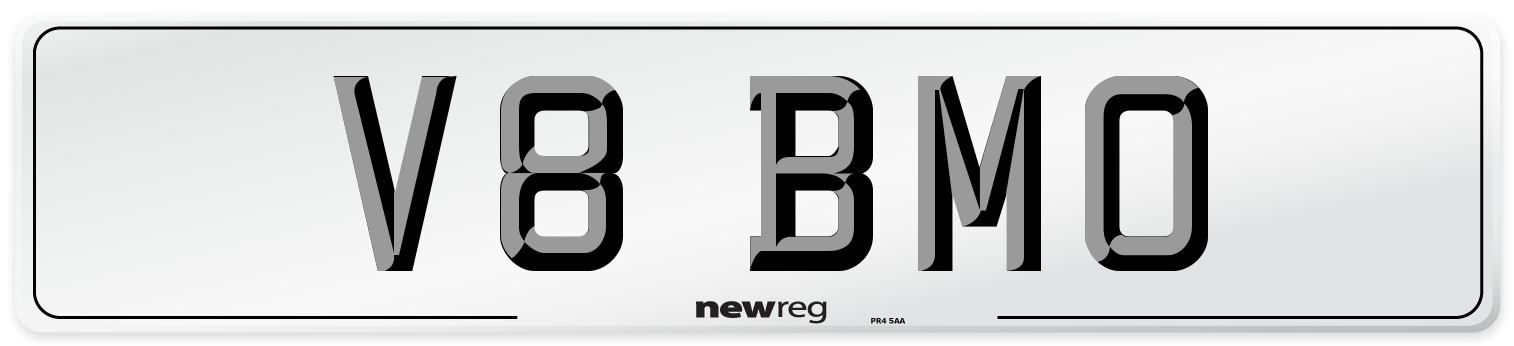 V8 BMO Number Plate from New Reg